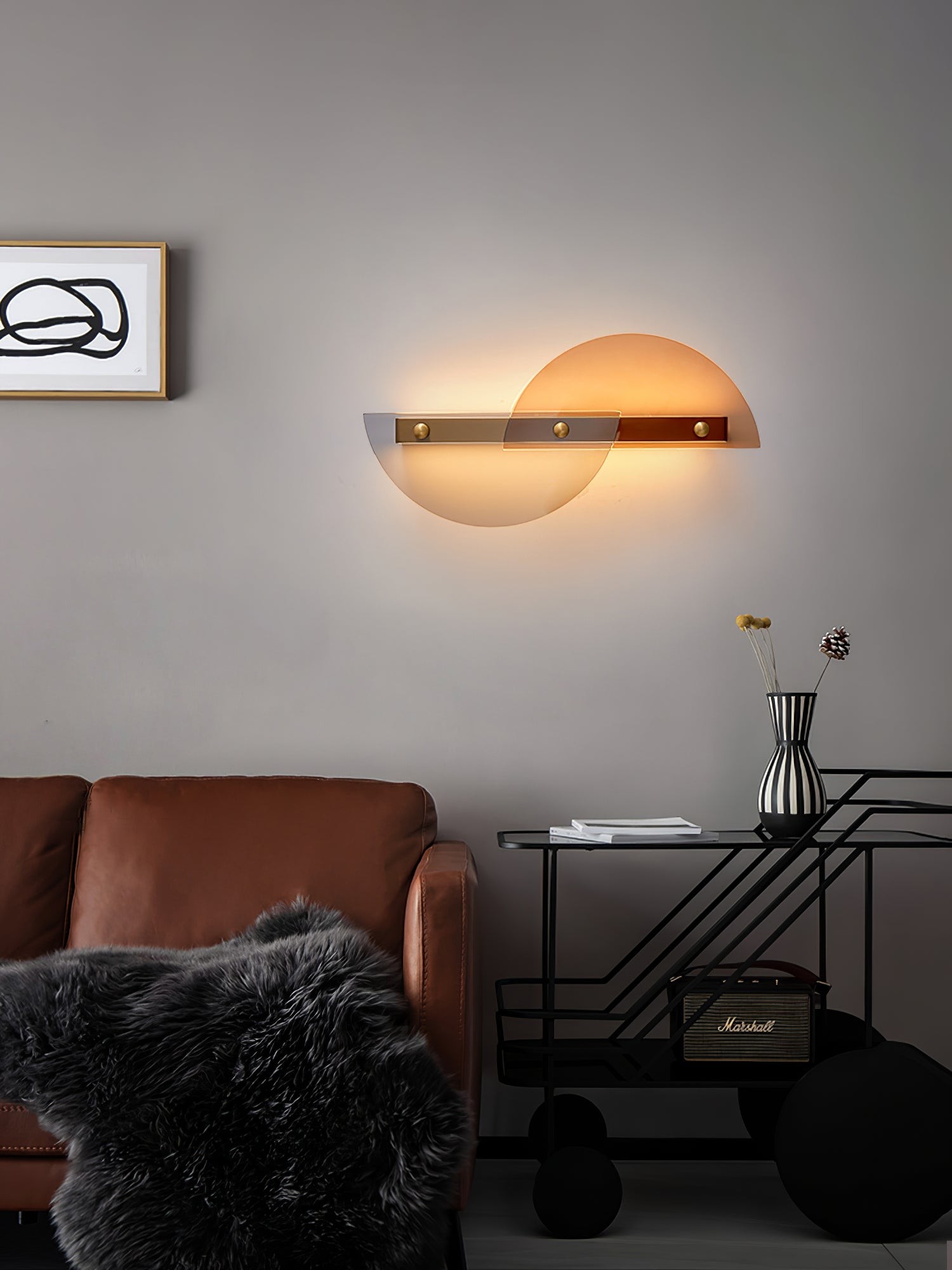 Simple Fan-Shaped Glass Arc Wall Lamp K575