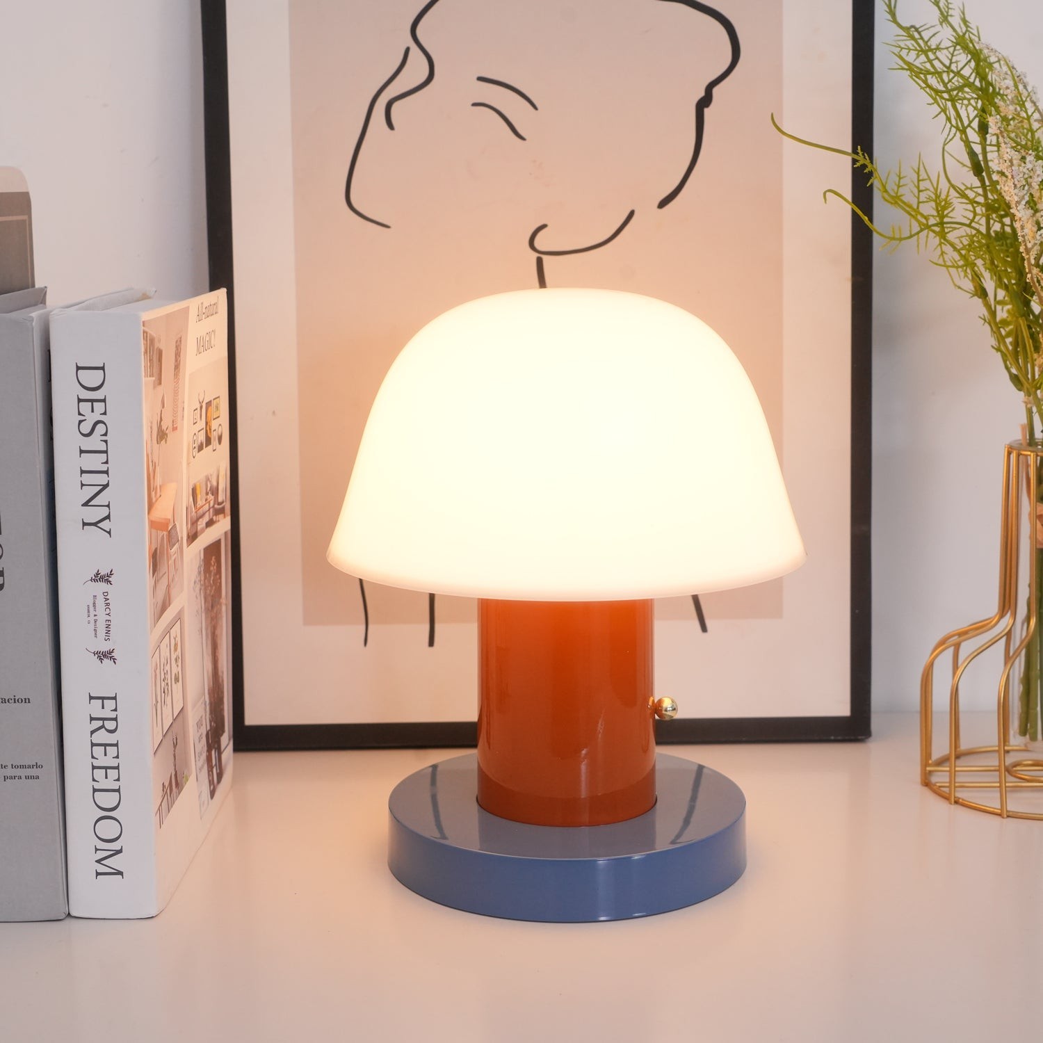 Minimalist Mushroom Cordless Table Lamp K533