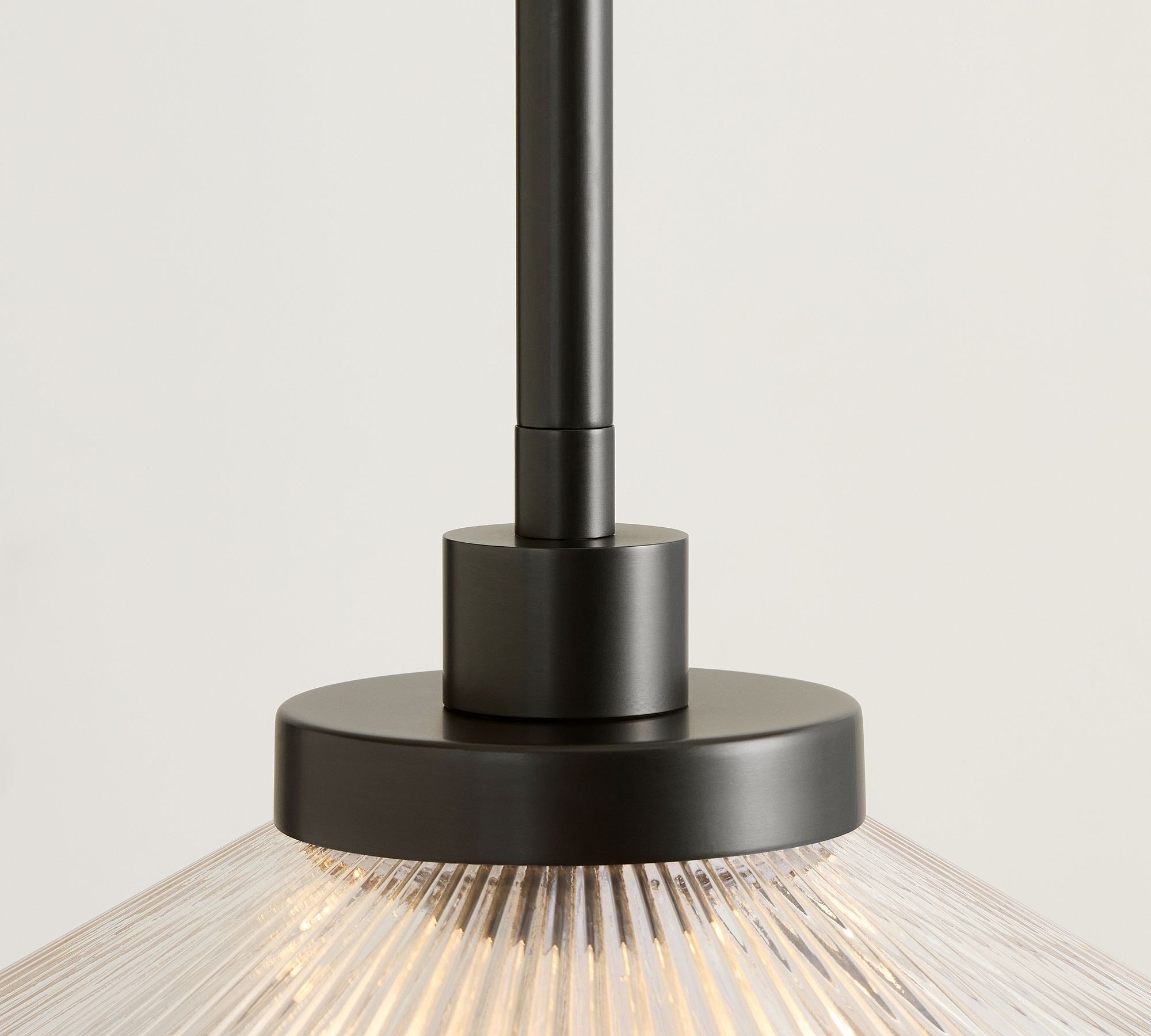 Bravira Textured Glass Pendant Light - Minimalist Modern Lamp for Kitchen Island K1325