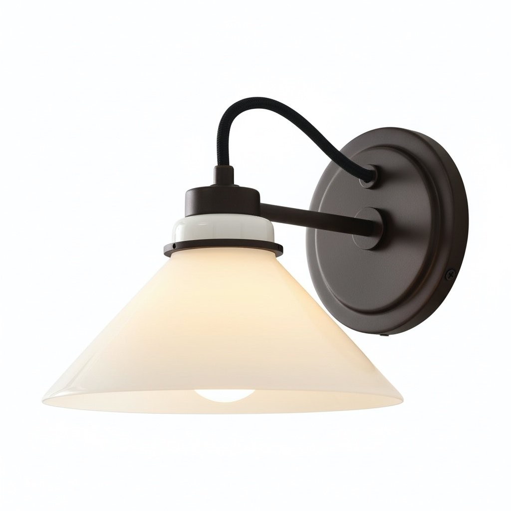 Aurenza Farmhouse Wall Sconce – Metal Or Glass Lighting for Entrance or Bedroom K1140