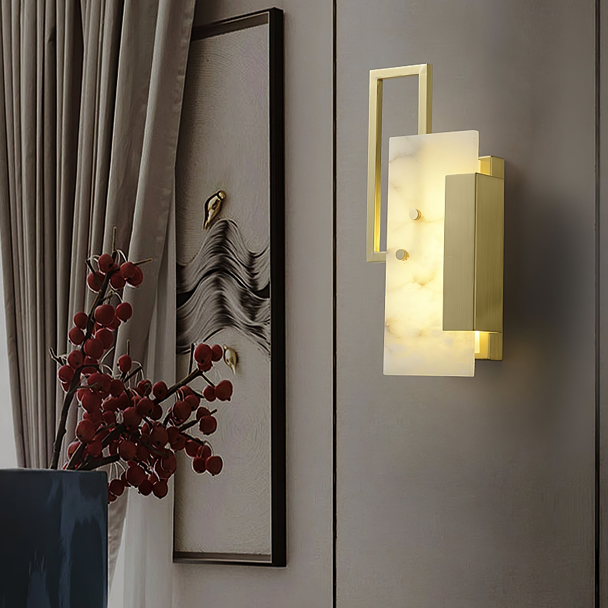 Althea Alabaster Wall Sconce D396
