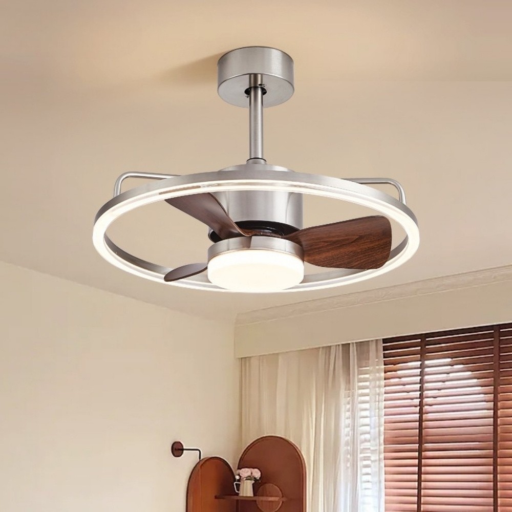 Retro Bauhaus Round Led Ceiling Fan Light K1109