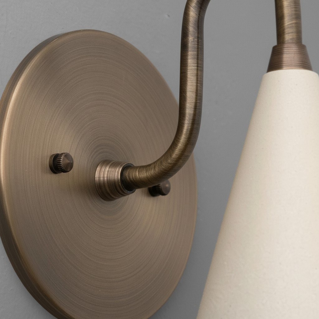 Curva Metal Cone Wall Lamp - Classic Vintage Accent Lighting for Hallway K1736