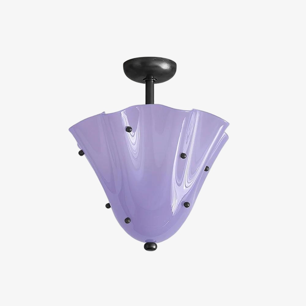 Bellina Glass Flush Mount – Artistic Fazzo Ceiling Lamp for Bedroom or Hallway K1133