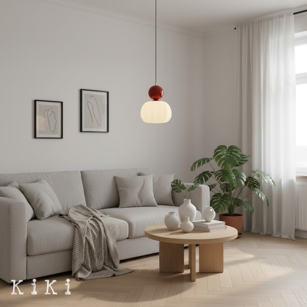 Ornavigo Round Bauhaus Pendant Light - Modern Lighting for Dining Living and Bedroom K37