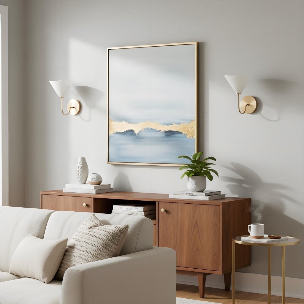 Kysara Brass Fabric Wall Light - Minimalist Flora Sconce for Bedrooms K1644