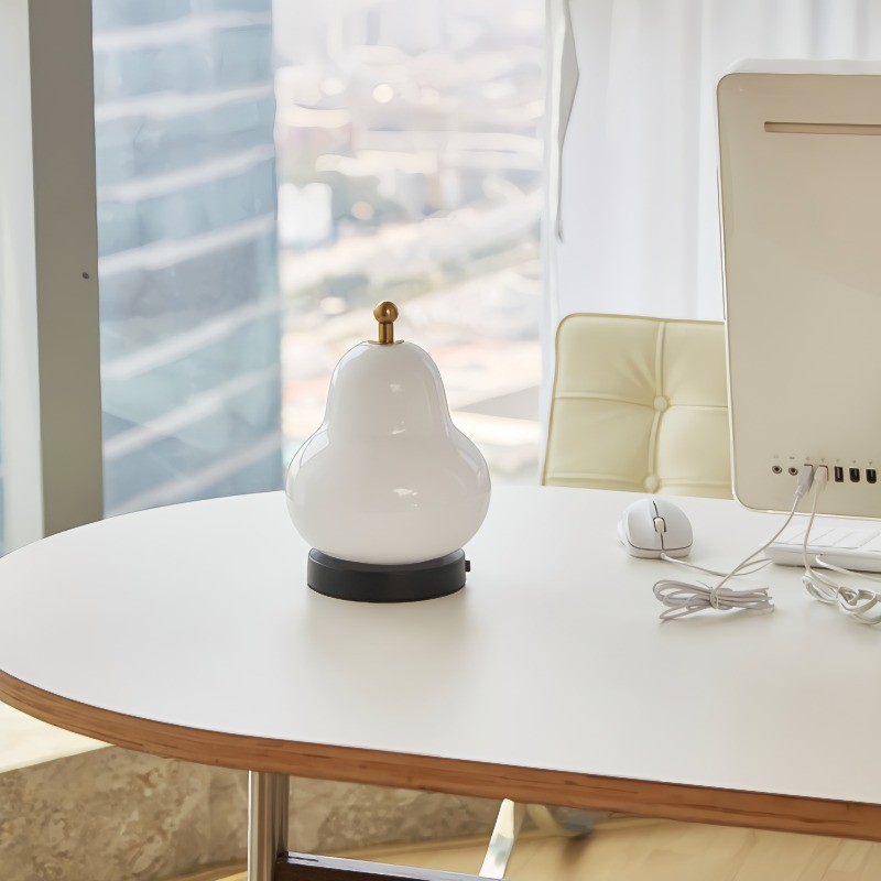 Pear Touch Glass Table Lamp For Bedroom