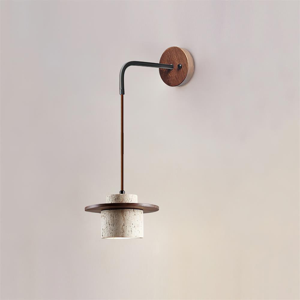 Retro Wabi Sabi Textured Travertine Wall Lamp K825