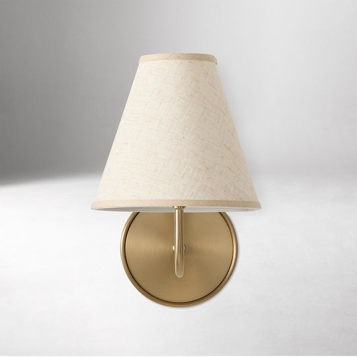 Fibura Elegant Linen Shade Wall Lamp - Contemporary Lighting for Hallway and Bedroom K1408