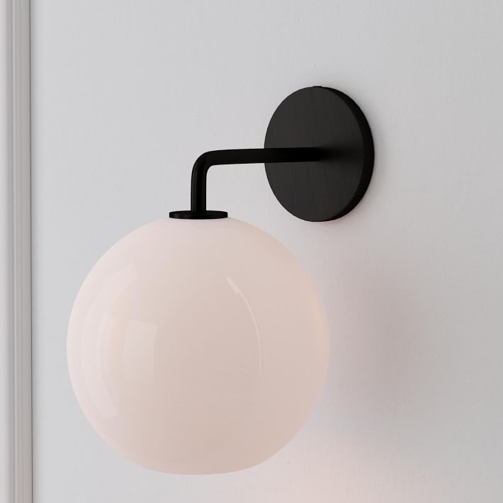Selvion Artistic Globe Sconce Light - Handcrafted Glass Sculptural Wall Fixture K1158