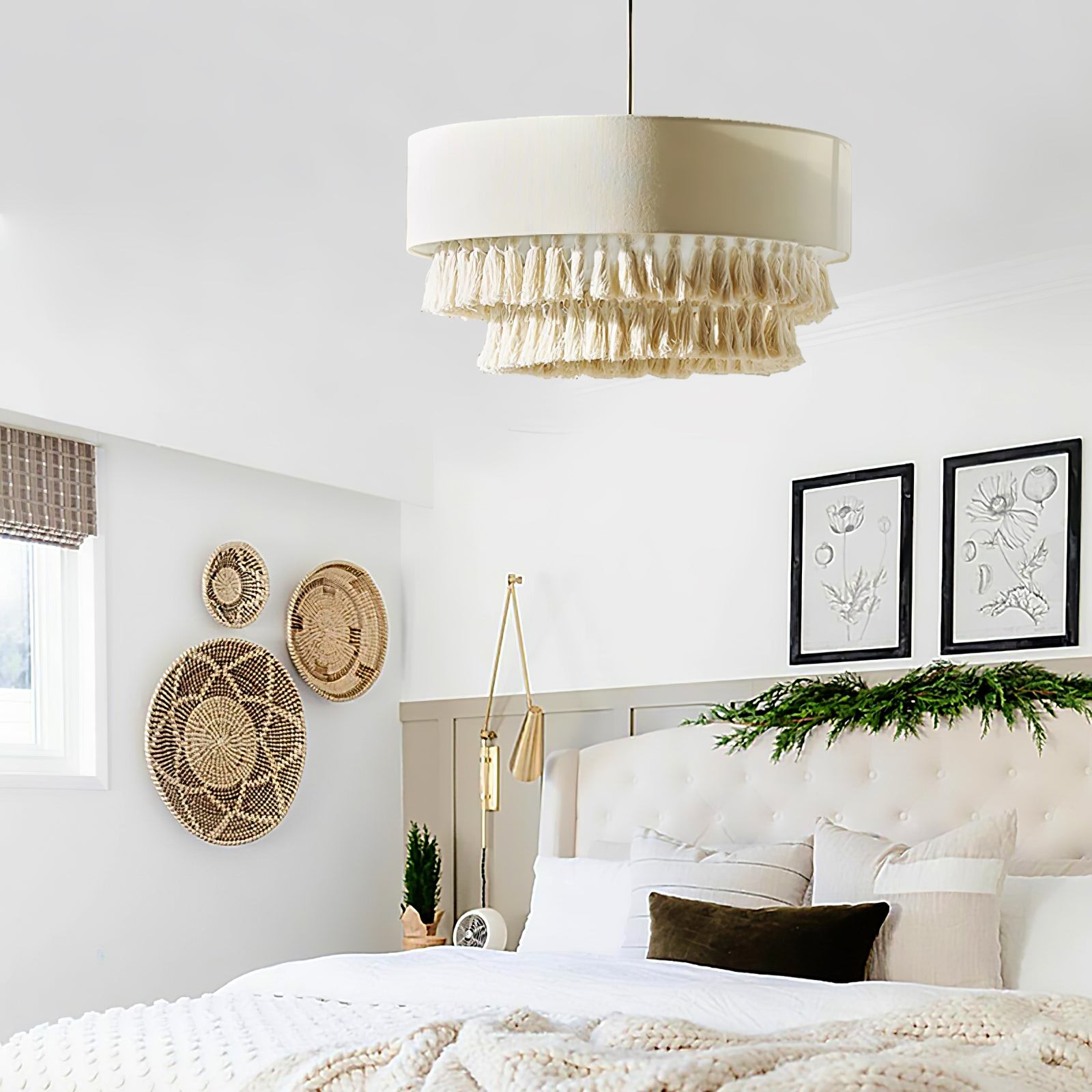 Bohemian Hemp Rope Tassel Chandelier K396