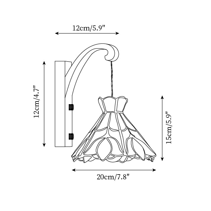 Serena Tiffany Plug In Wall Lamp D60
