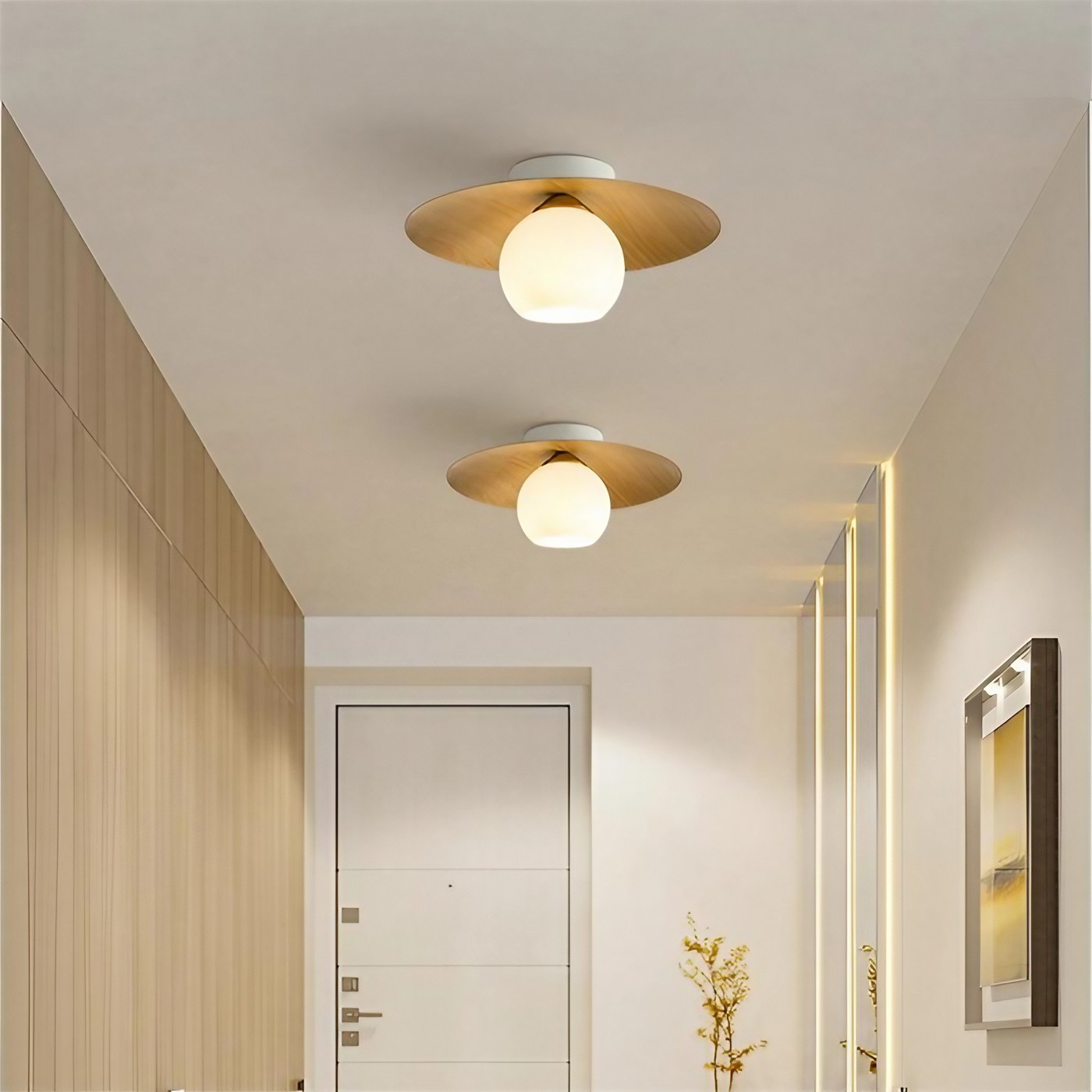 Nordic Ribbed Glass Dome Ceiling Light K170