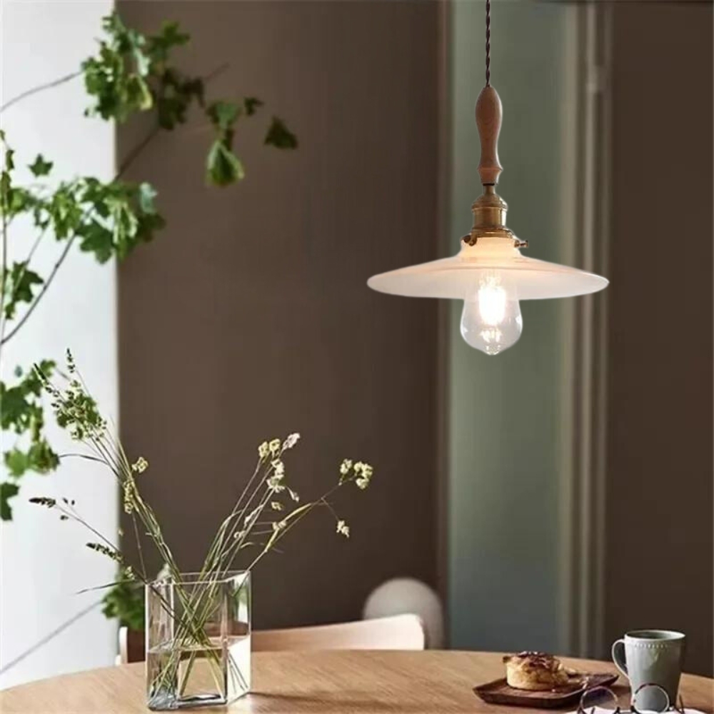 Japandi Elegance Velvet Pendant Light D871