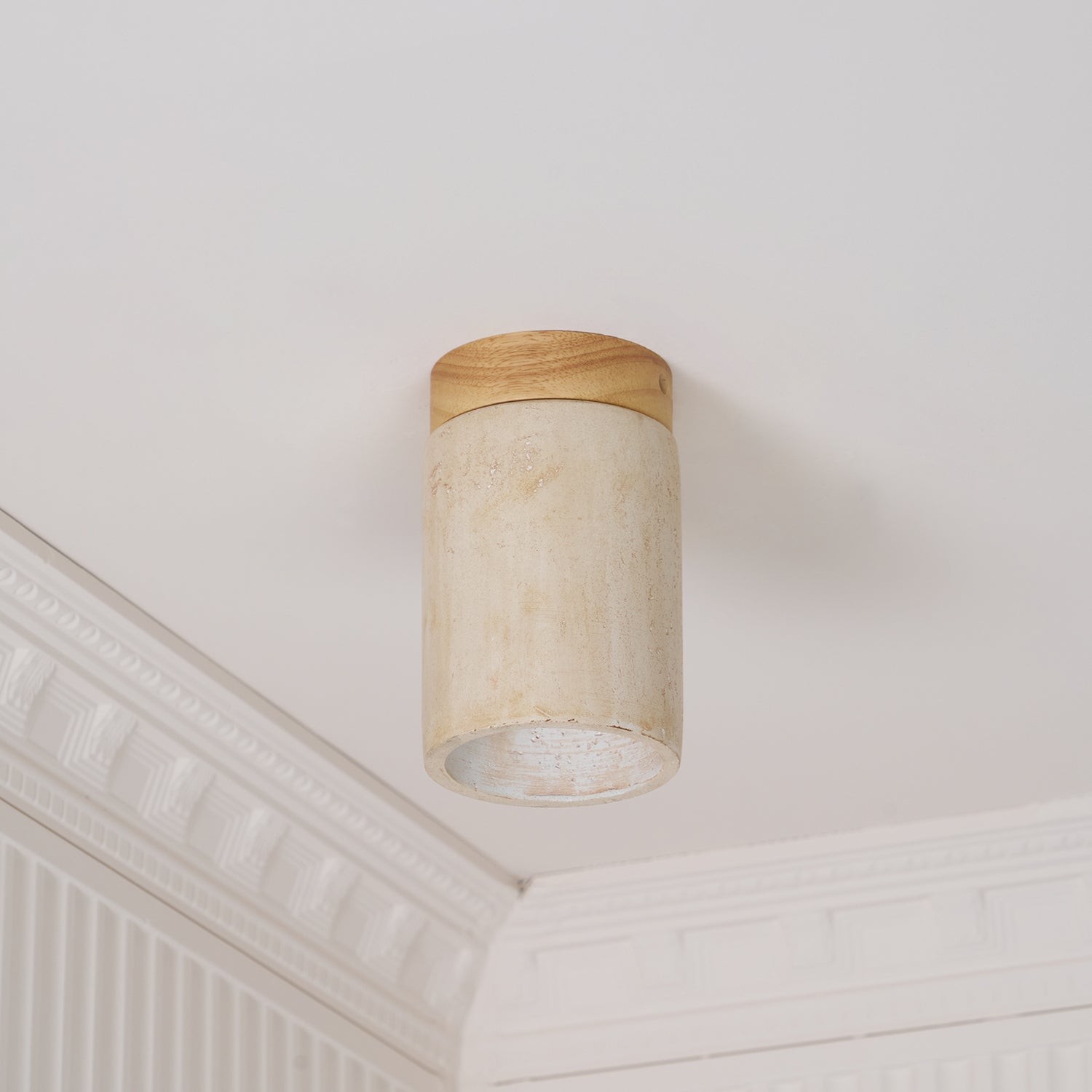 Marble Travertine Column Ceiling Lamp K688