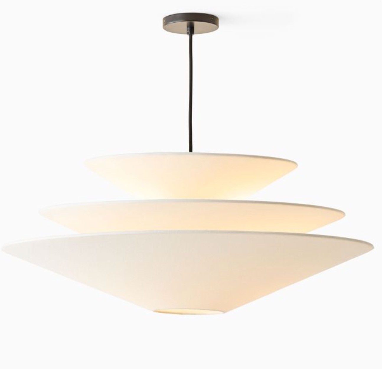 Solivara Linen Pendant Light – Modern Layered Design for Dining & Living Areas K1344