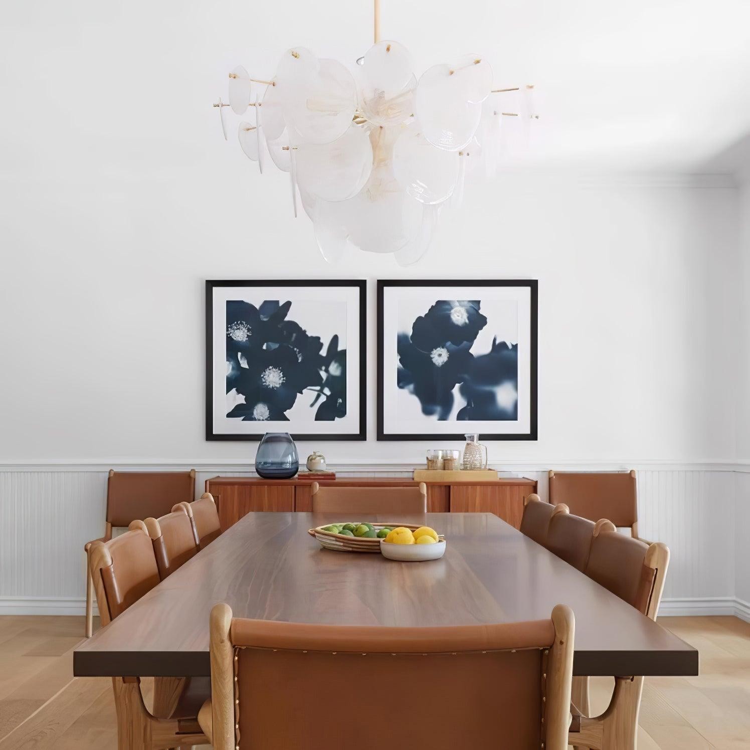 Brass Discs Cascading Chandelier K273