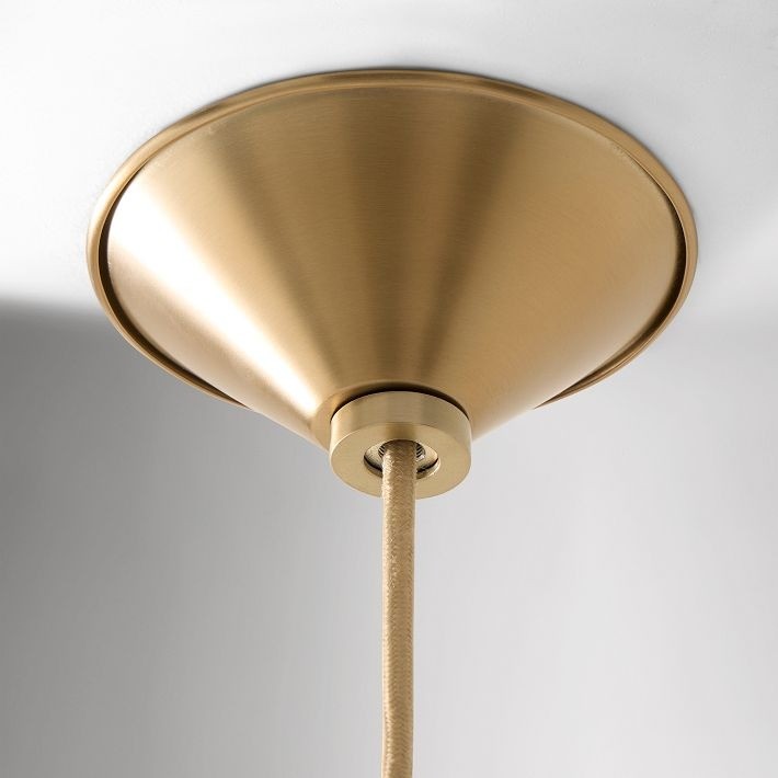 Calvor Porcelain Pendant Light – Ivory Shade with Champagne Bronze Accents K1352