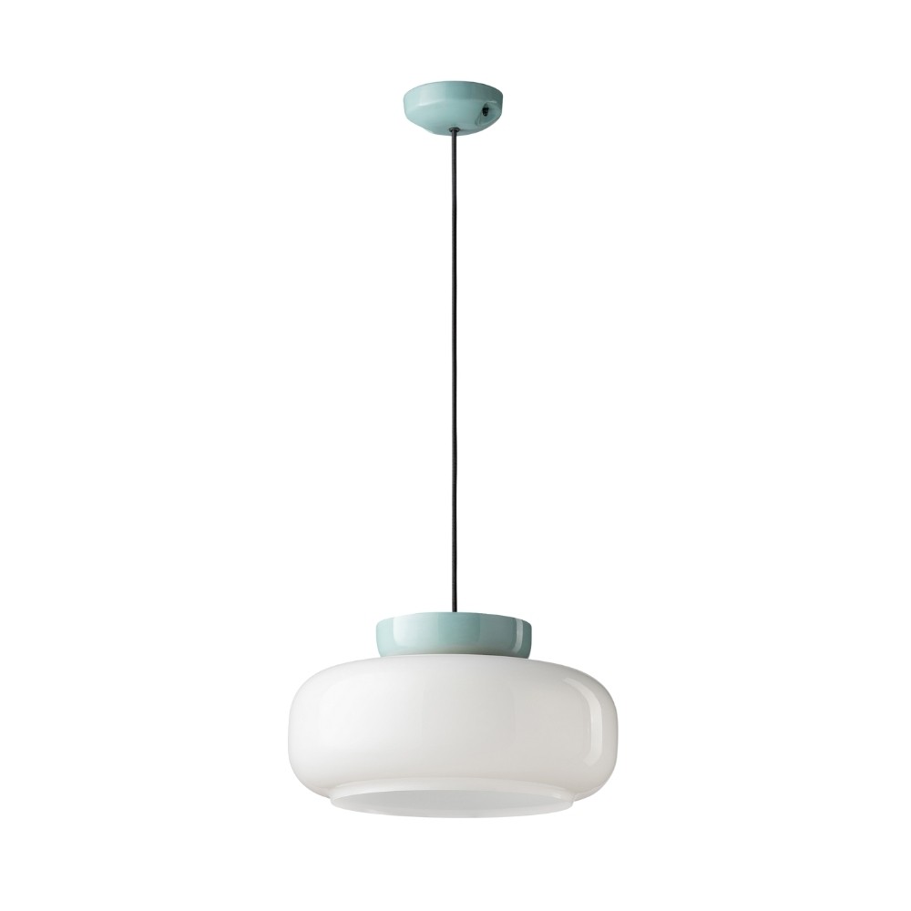 Fiesta Colour-Pop Ceramic Bowl Pendant Light – Bold Two-Tone Bowl Pendant For Dining Room K1136
