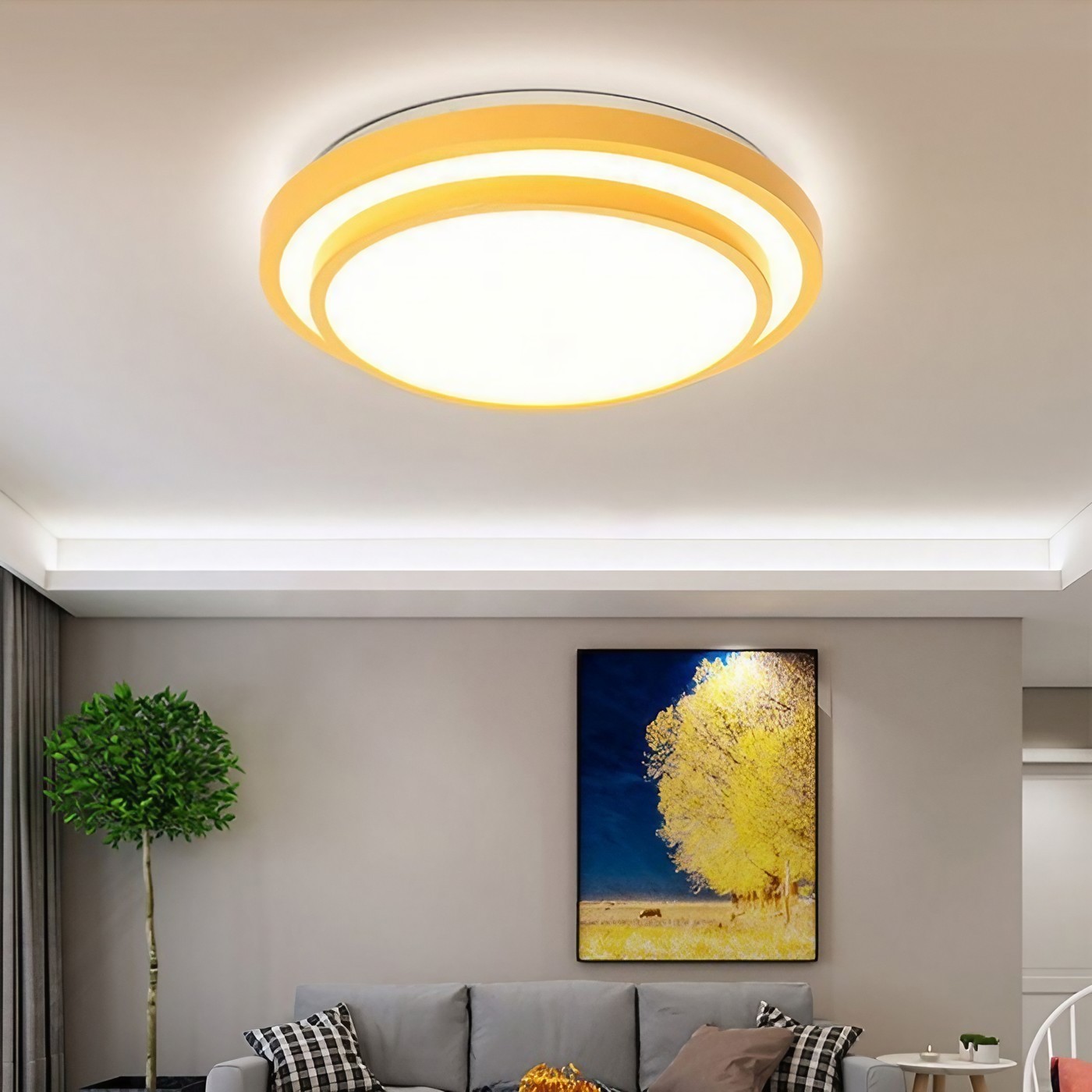 Modern Macaron Disc Flush Mount Ceiling Lamp K781