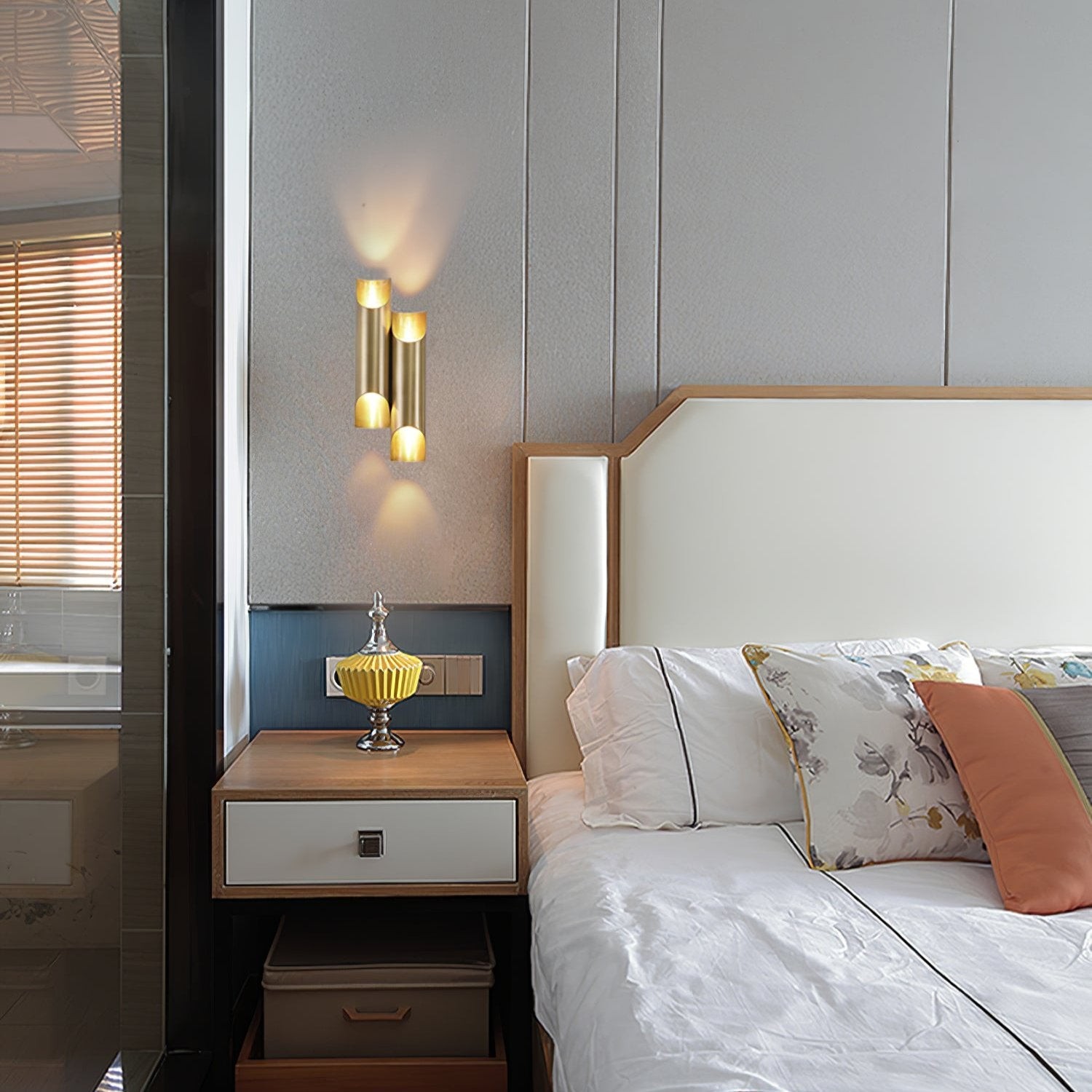 Brass Double Tube Wall Lamp K287