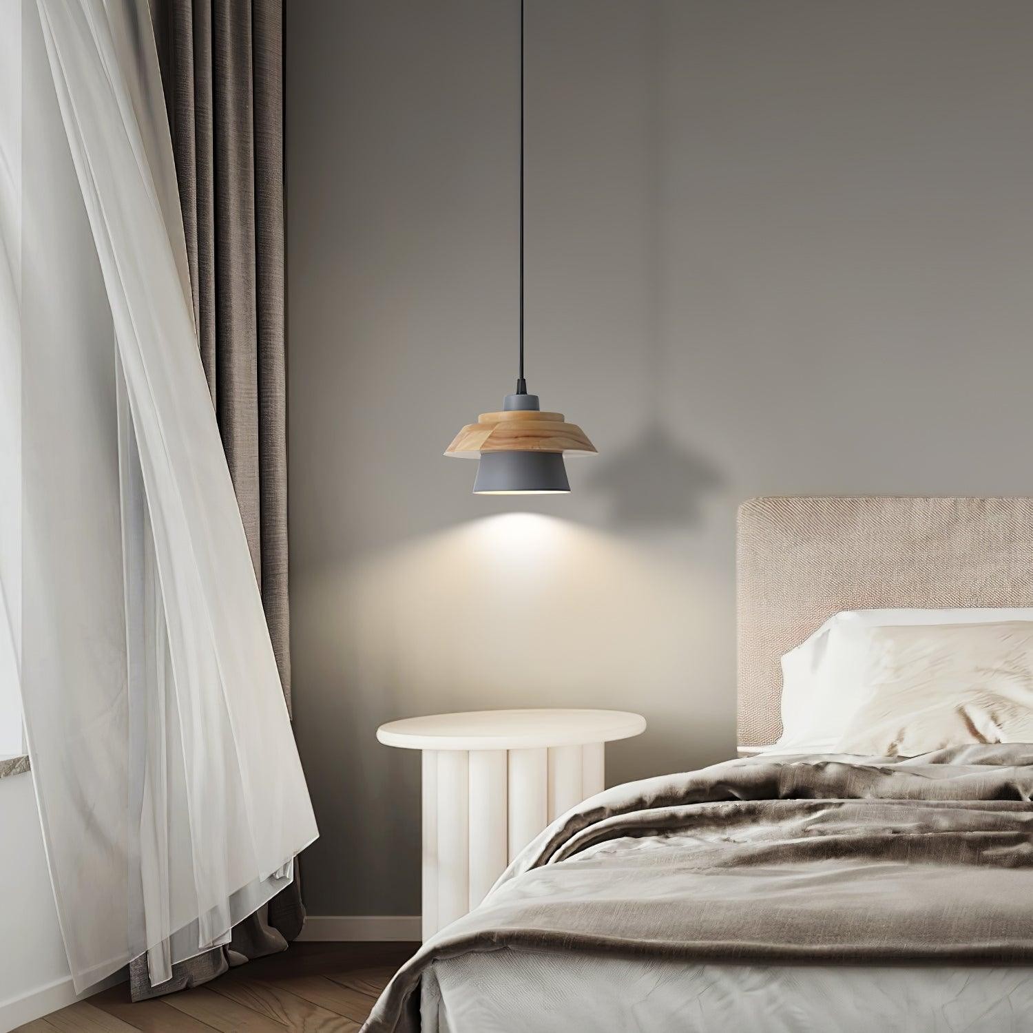 Stone Wood Pendant Lamp K677