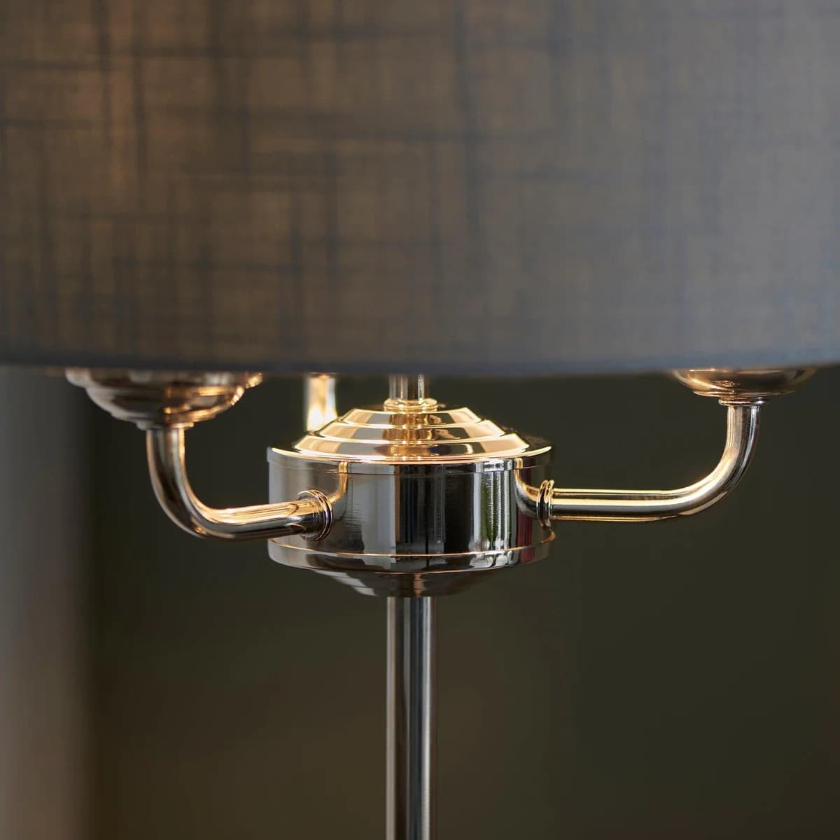 Tela 1‑Light and 3‑Light Table Lamp - Modern Linen & Metal for Living Room K1814