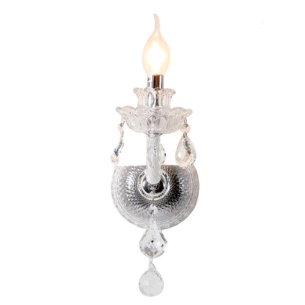 Candlestick Crystal Wall Light