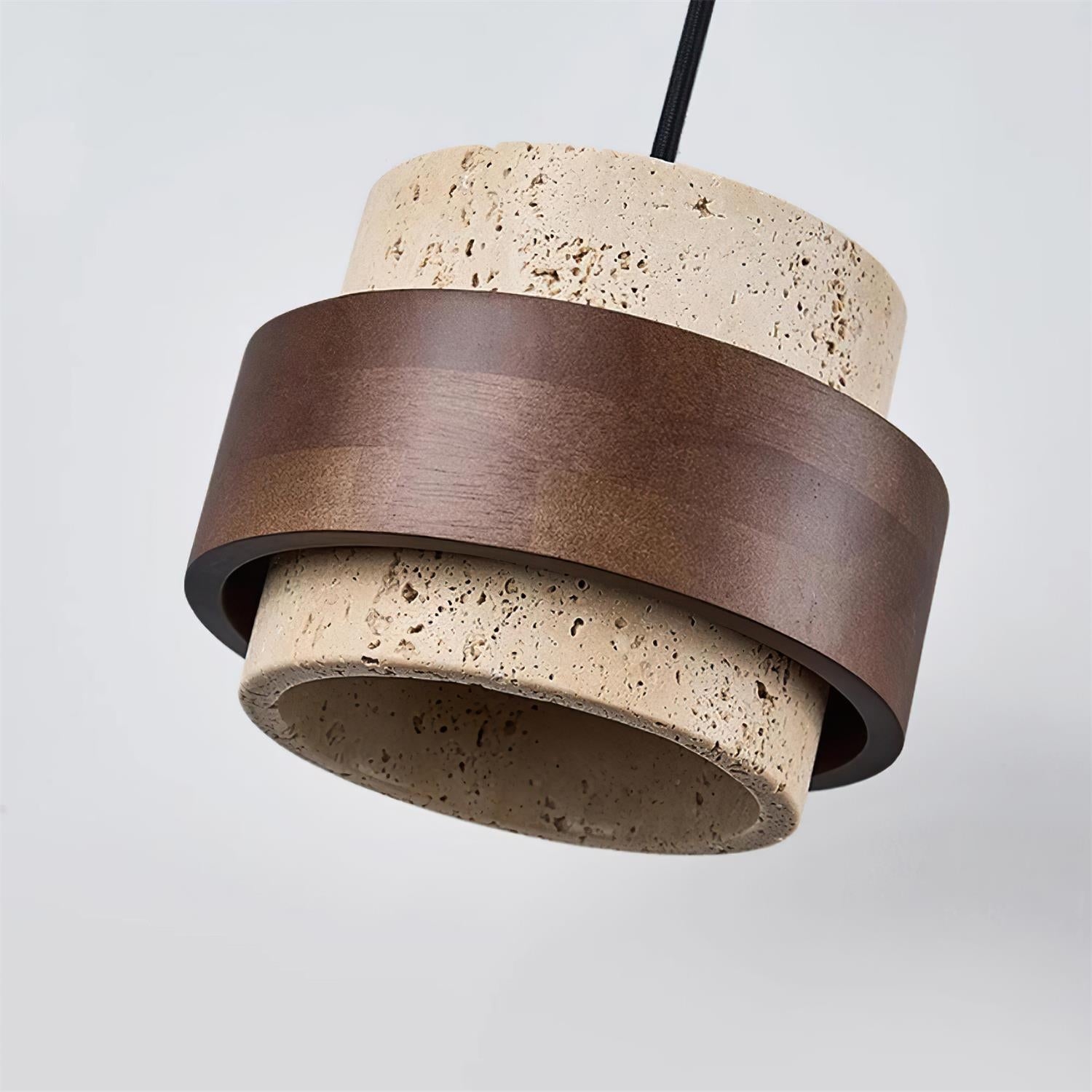 Cole Travertine Plug In Pendant Lamp D56