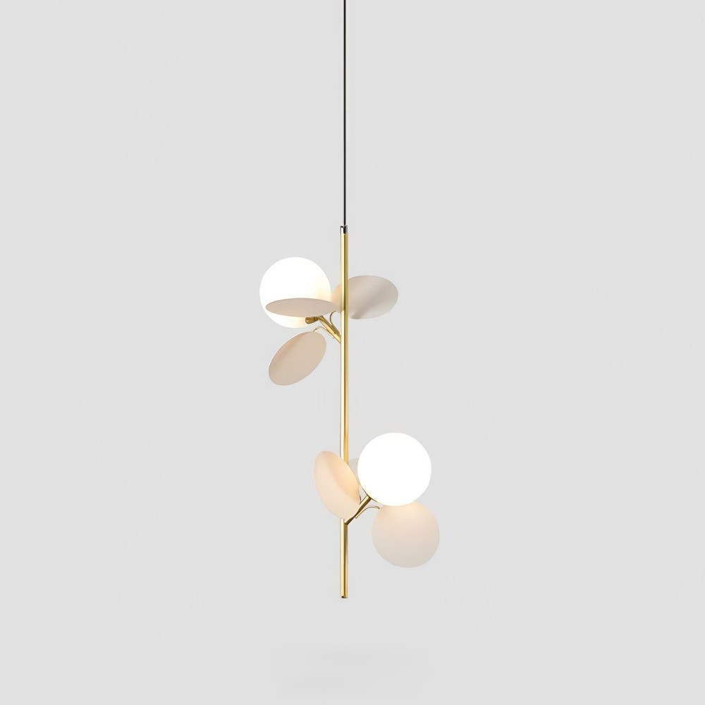 Multi Colored Leaf Glass Globe Pendant Light K152