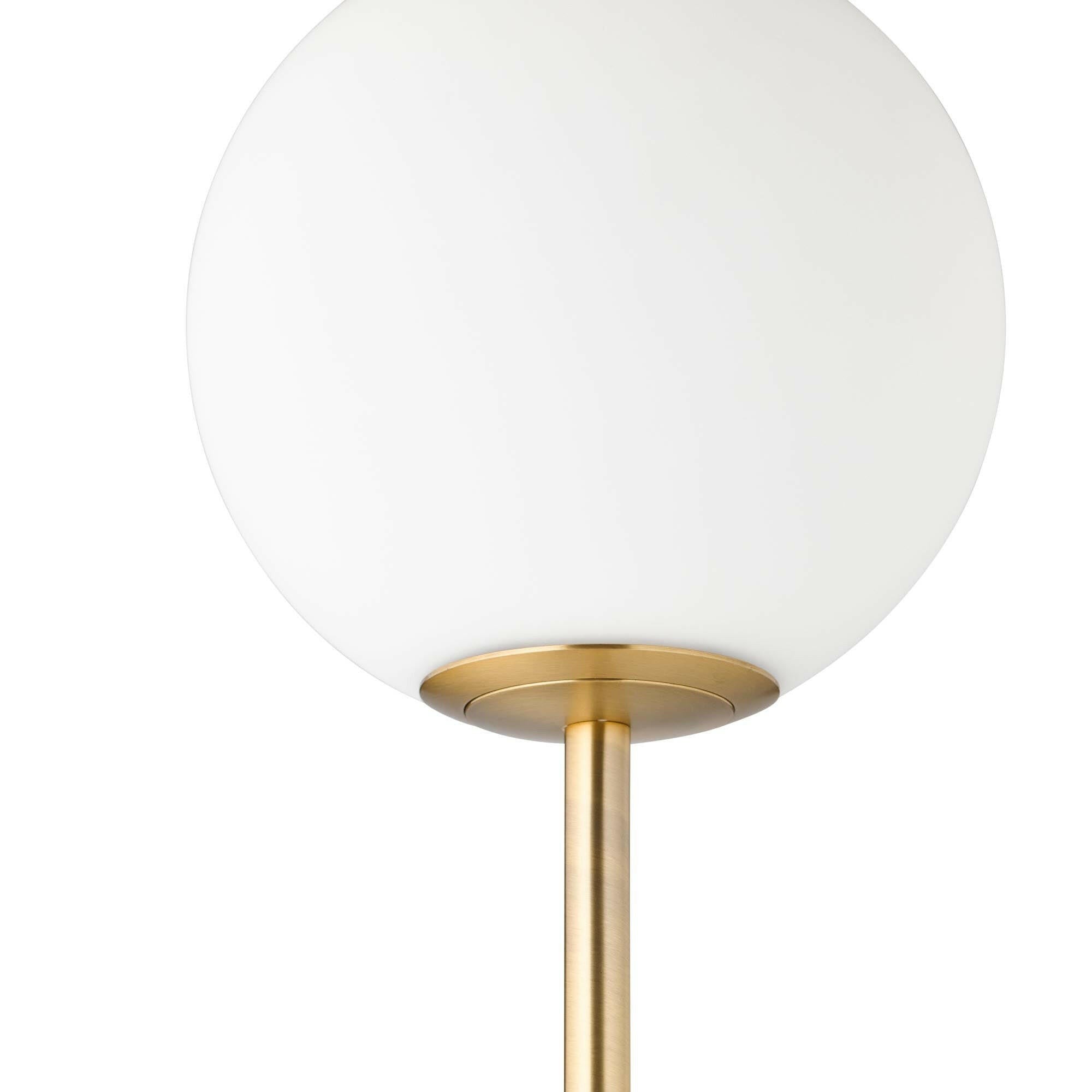 Modern Minimalist Travertine Base Glass Orb Floor Lamp K875