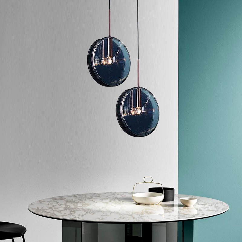 Dark Blue Glass Pendant Lamp