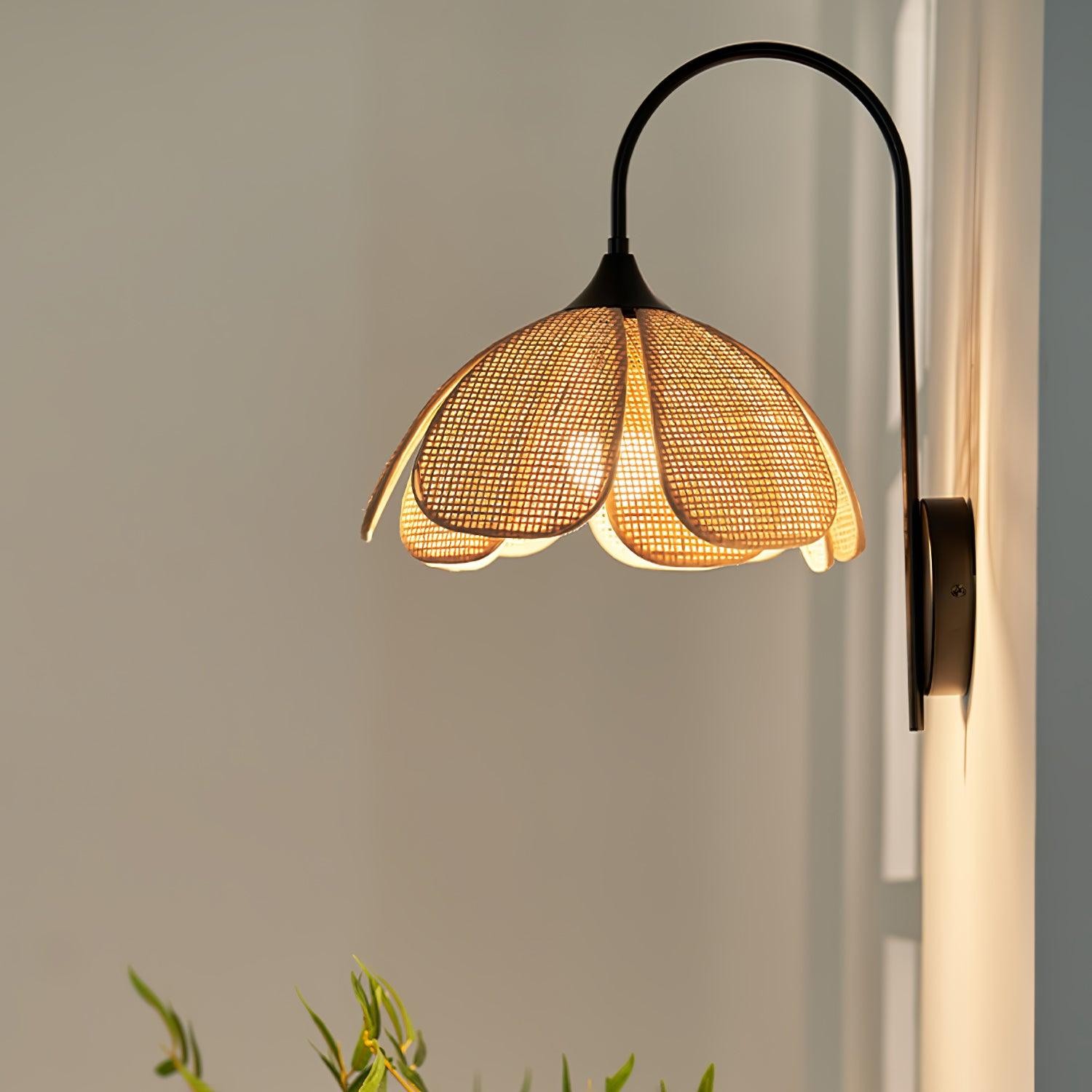 Rattan Petal Wall Lamp K613