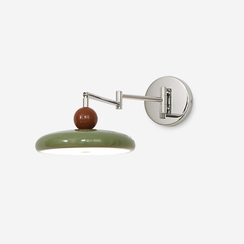Cream Style Adjustable Swing Arm Disc Reading Wall Lamp K460