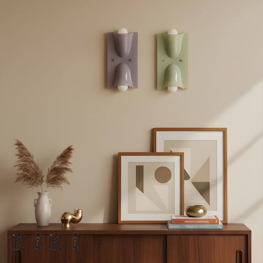 Colorful Curved Wall Sconce - Decorative Lighting for Living Room and Entryway K2342
