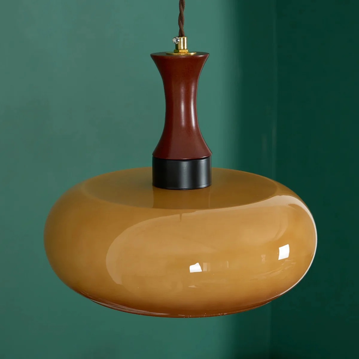 Velora Scandinavian Farmhouse Pendant with Glass Shade Modern Plug-In Design K2333