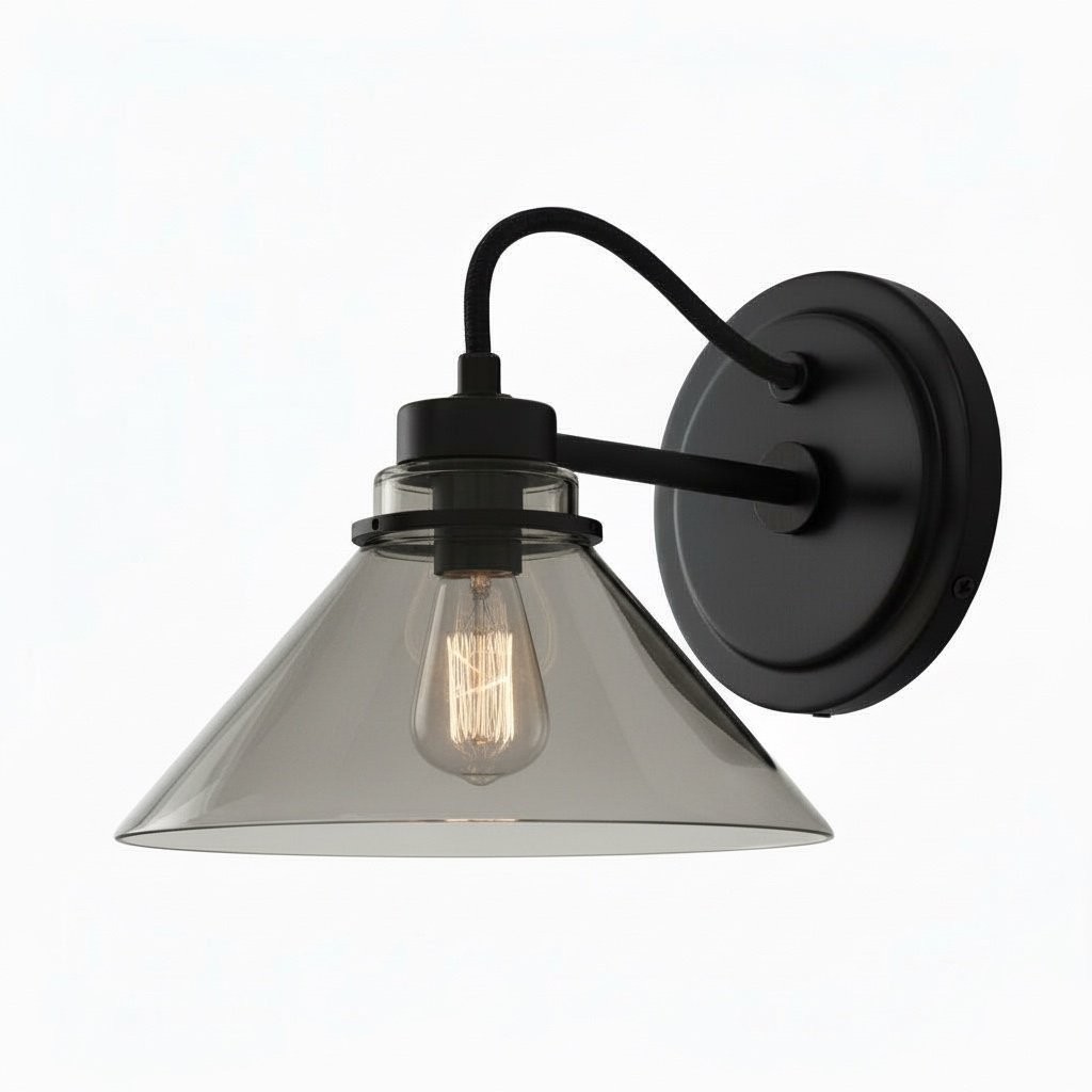 Aurenza Farmhouse Wall Sconce – Metal Or Glass Lighting for Entrance or Bedroom K1140