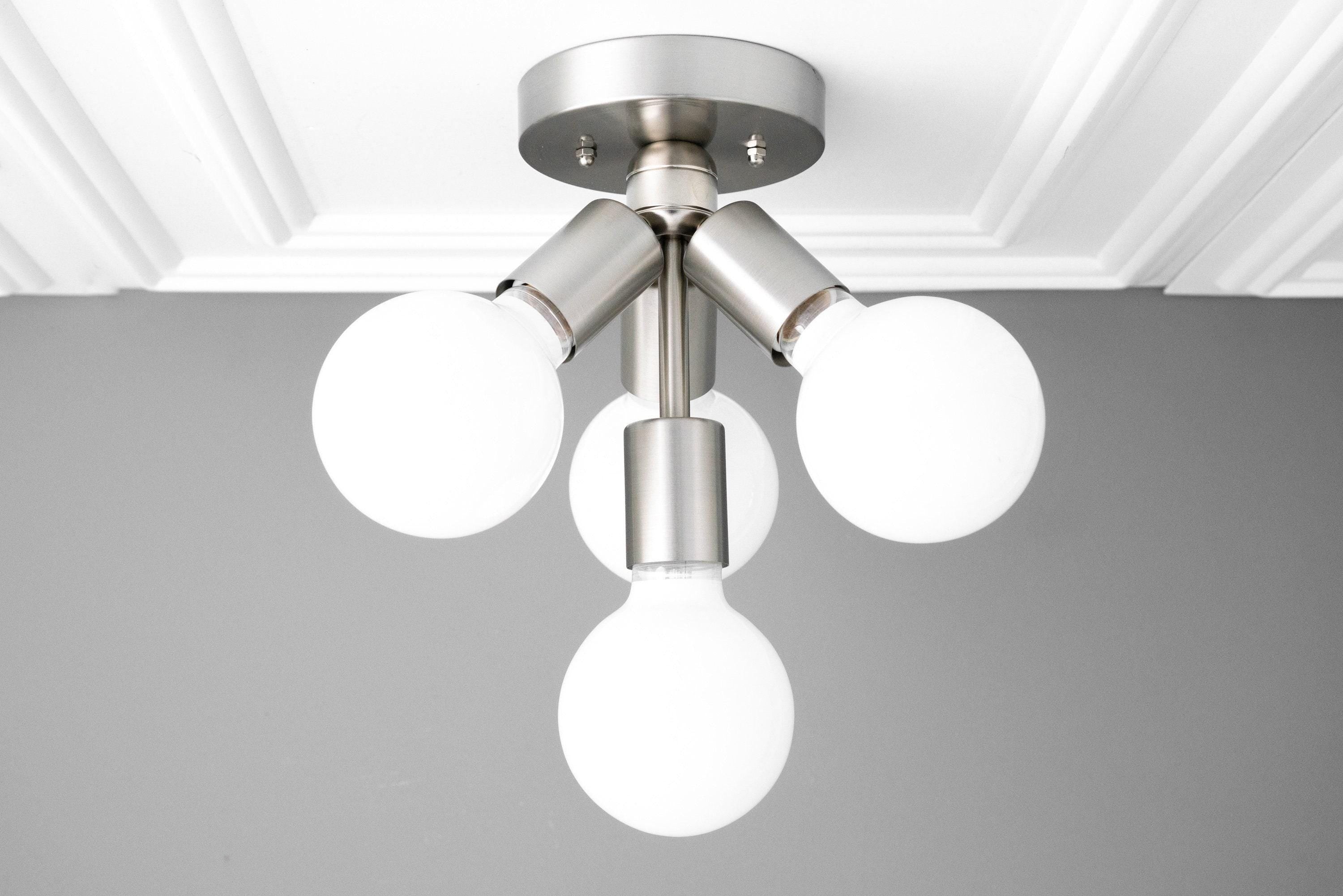 Glorica Glass Flush Mount Light - Globe Ceiling Fixture Modern K1505