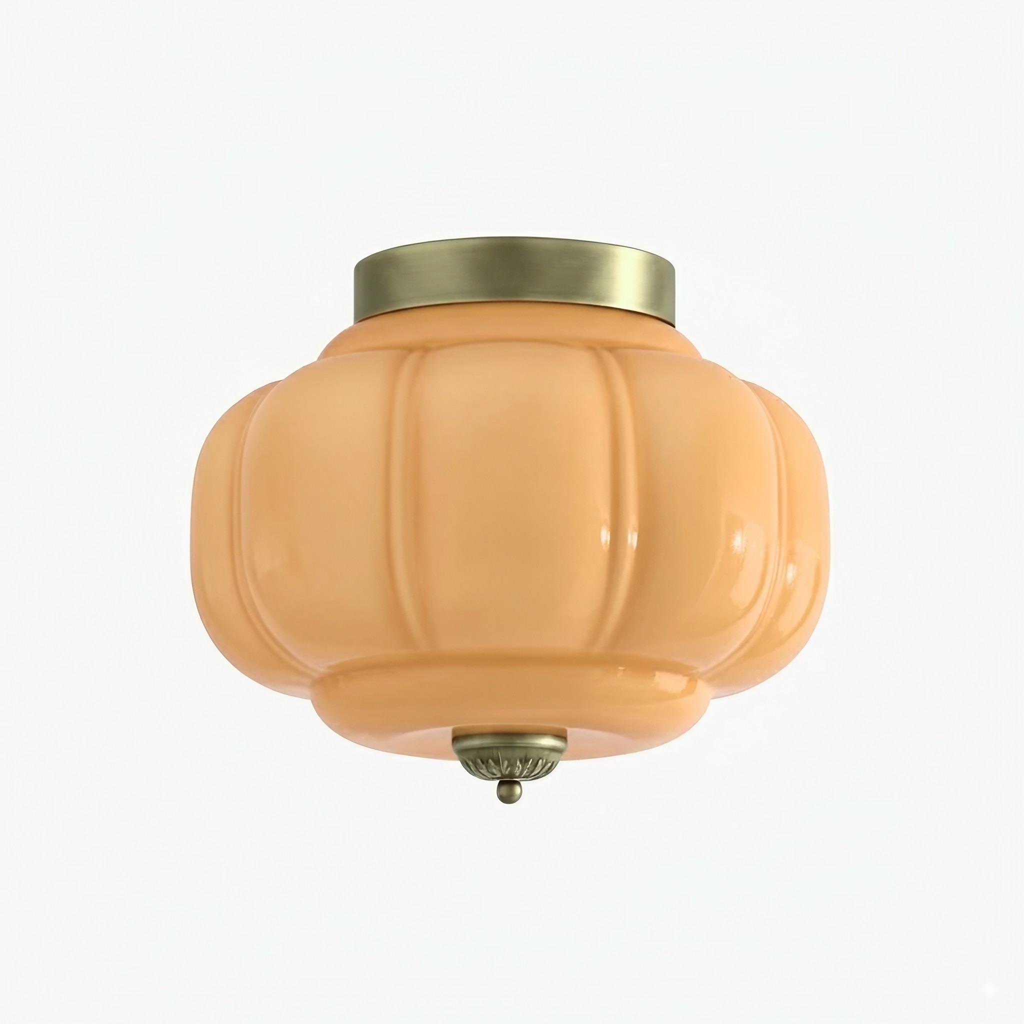 Eloise Retro Milk Glass Semi Flush Mount Ceiling Light K868