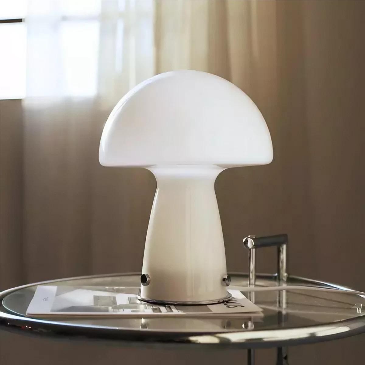 Modern Bauhaus Glass Mushroom Table Lamp K60