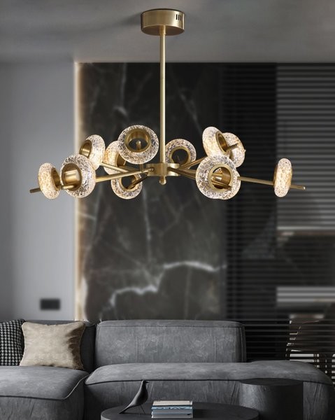 Brass Crystal LED Chandeliers