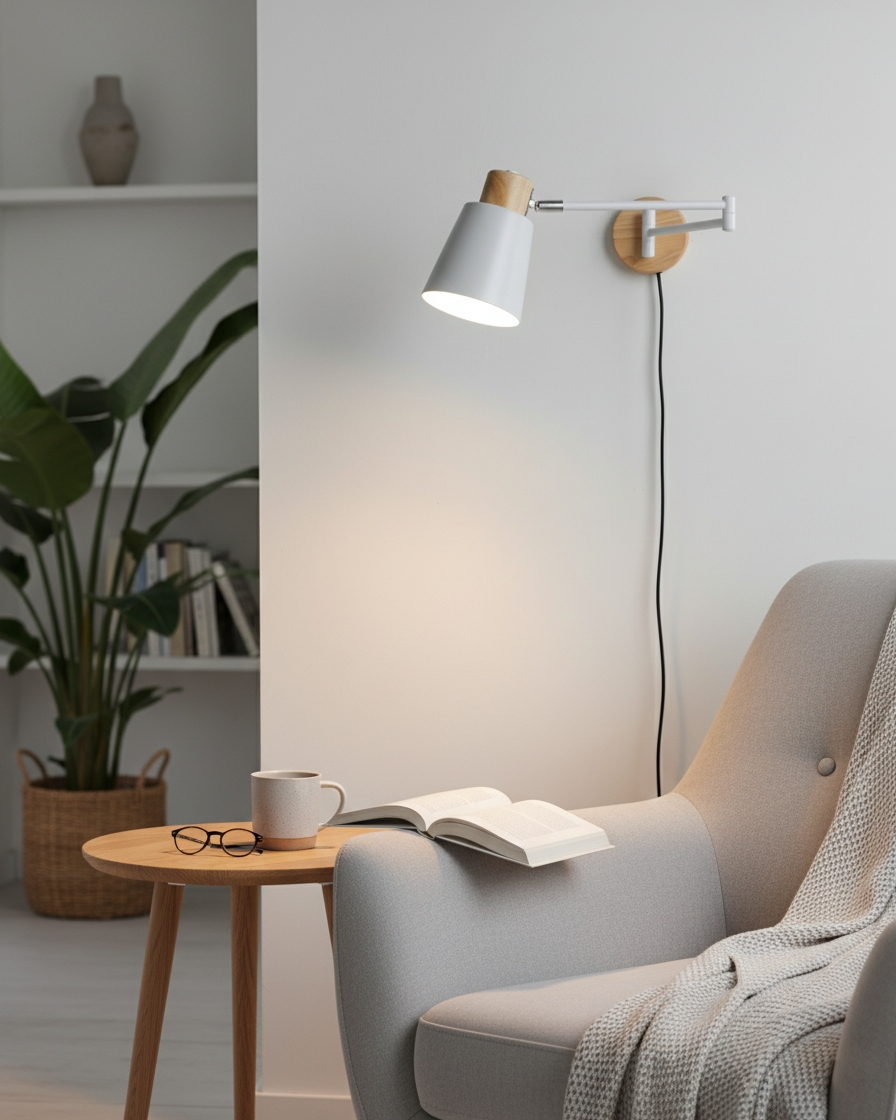 Collin Adjustable Plug In Wall Lamp D265