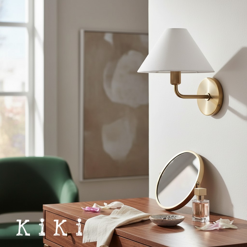 Diora Fabric Metal Wall Sconce – Modern Lighting for Living & Bedroom K1309
