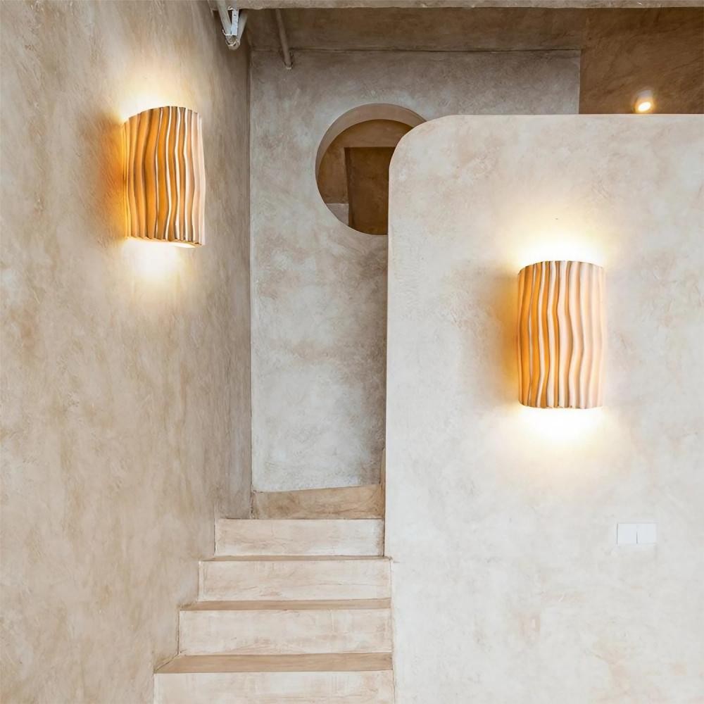 Scandinavian Design Resin Fluted Wall Light K135