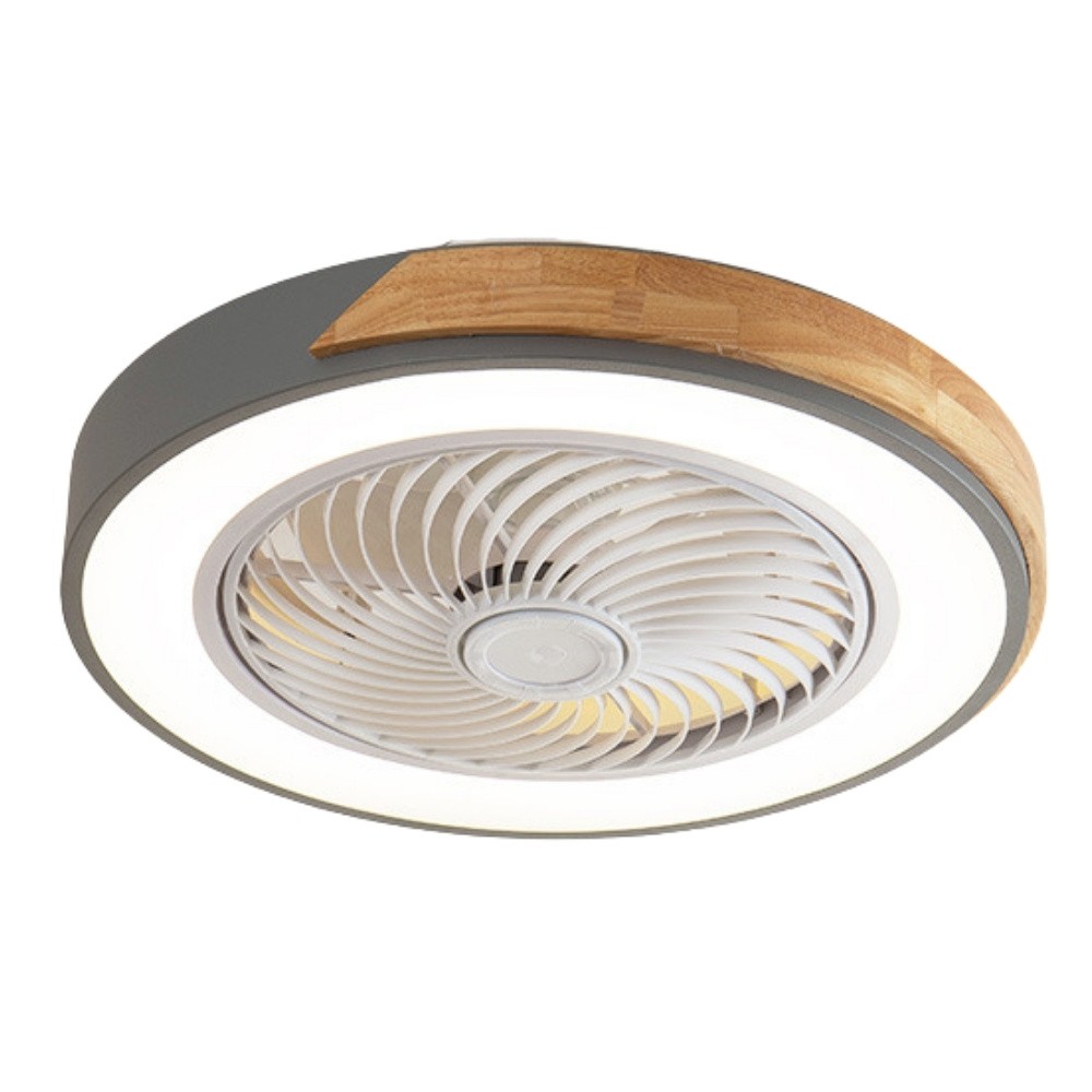 Scandinavian Wooden Round Led Ceiling Fan Light K1110