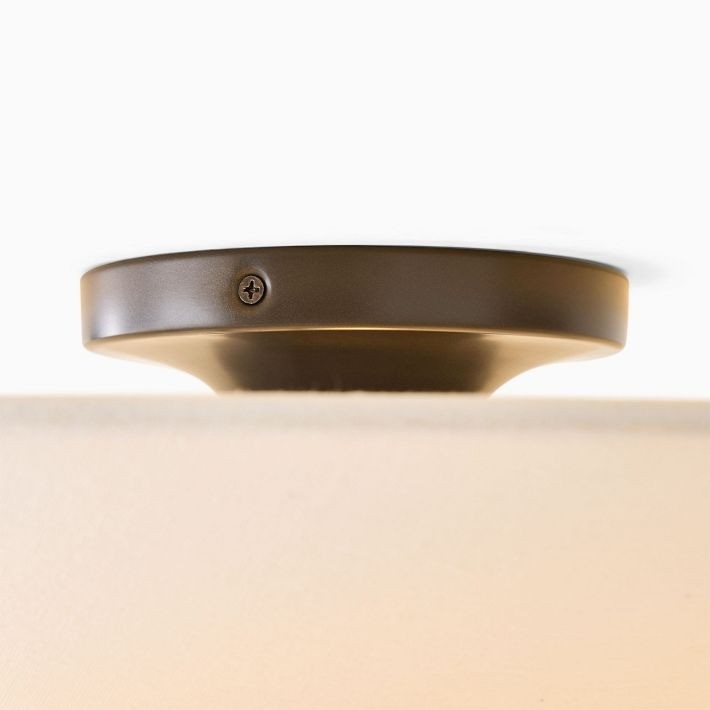 Solivara Flushmount Recessed Milky White Linen Simple Ceiling Lamp K1343