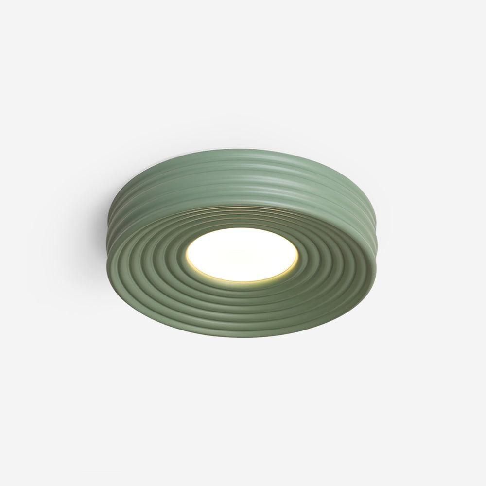 Cream Ribbed Three-color Changing Ceiling Light K337