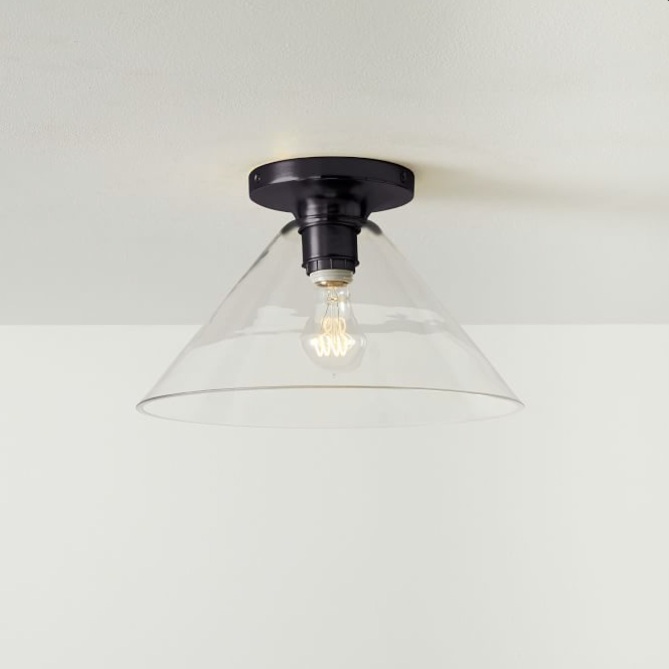 Conica Cone Flush Mount – Glass Ceiling Light for Modern Spaces K1396