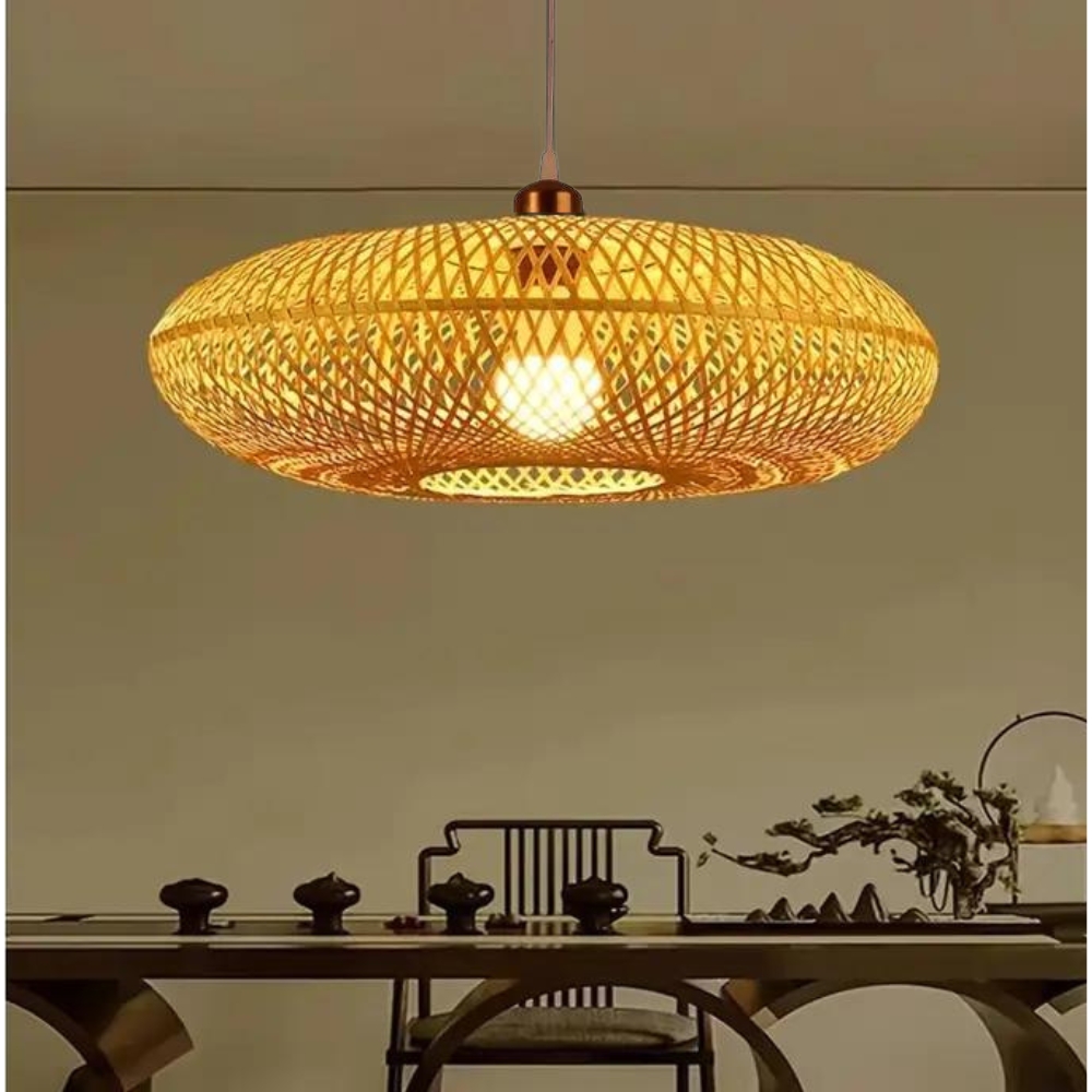 Treasure of the Dawn Bamboo Rattan Pendant Light D899
