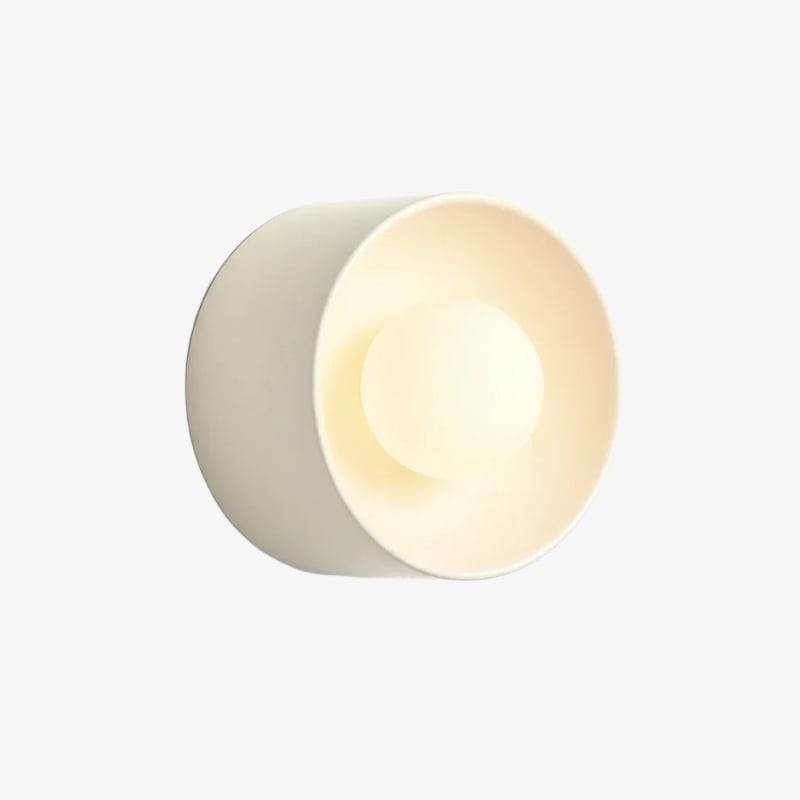 Ceranova Glazed Round Ceramic Wall Lamp - Modern Wall Lighting for Bedrooms and Hallways K2076